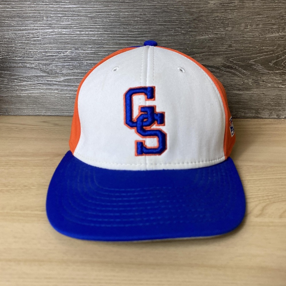 Columbia Fireflies Hat Cap Fitted Mens Large Blue Orange White MILB Baseball PRO